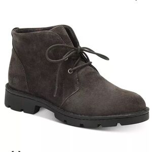Born Banni Chukka Boots booties Suede Leather Lug Sole Size 7 Gray